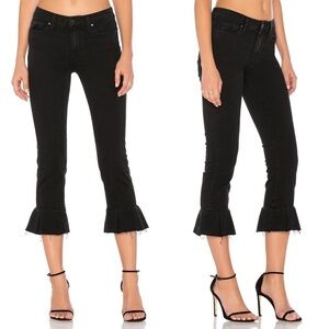 NWT PAIGE Rafaela Ruffle Hem High Waist Skinny Jeans